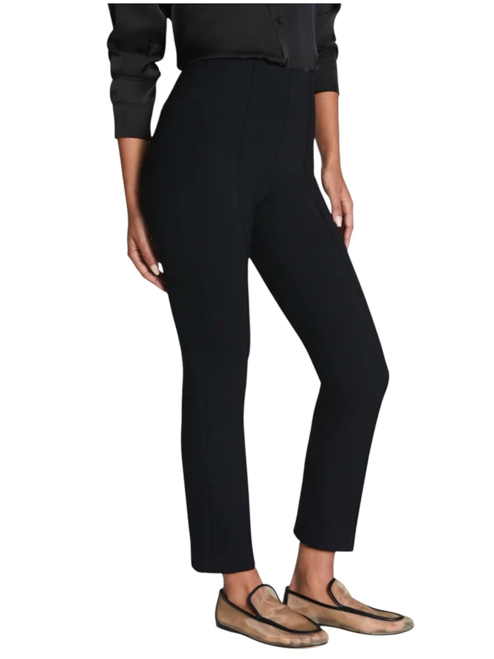 SPANX Supersmooth Perfect Fit Ponte Ankle Slim Pants Black Medium - Picture 7 of 8